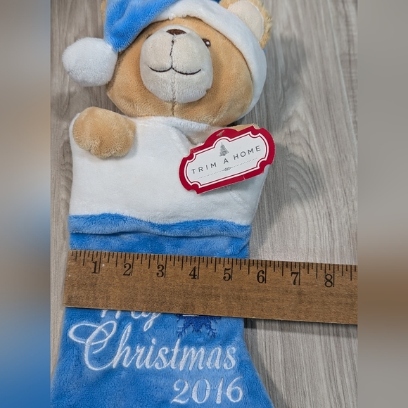My 1st Christmas Baby Boy Stocking Blue Plush Teddy Bear " - Picture 7 of 7
